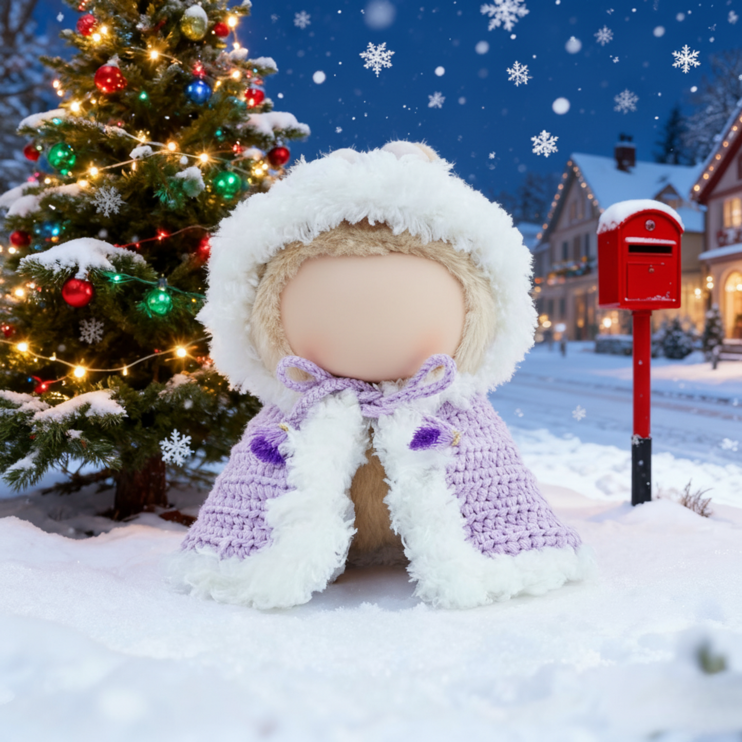 Yes.sister Handmade Crochet Labubu Doll Clothes - Snowy Story Series