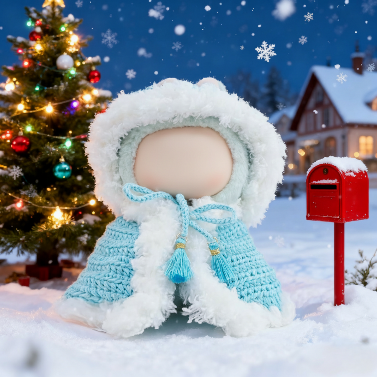 Yes.sister Handmade Crochet Labubu Doll Clothes - Snowy Story Series