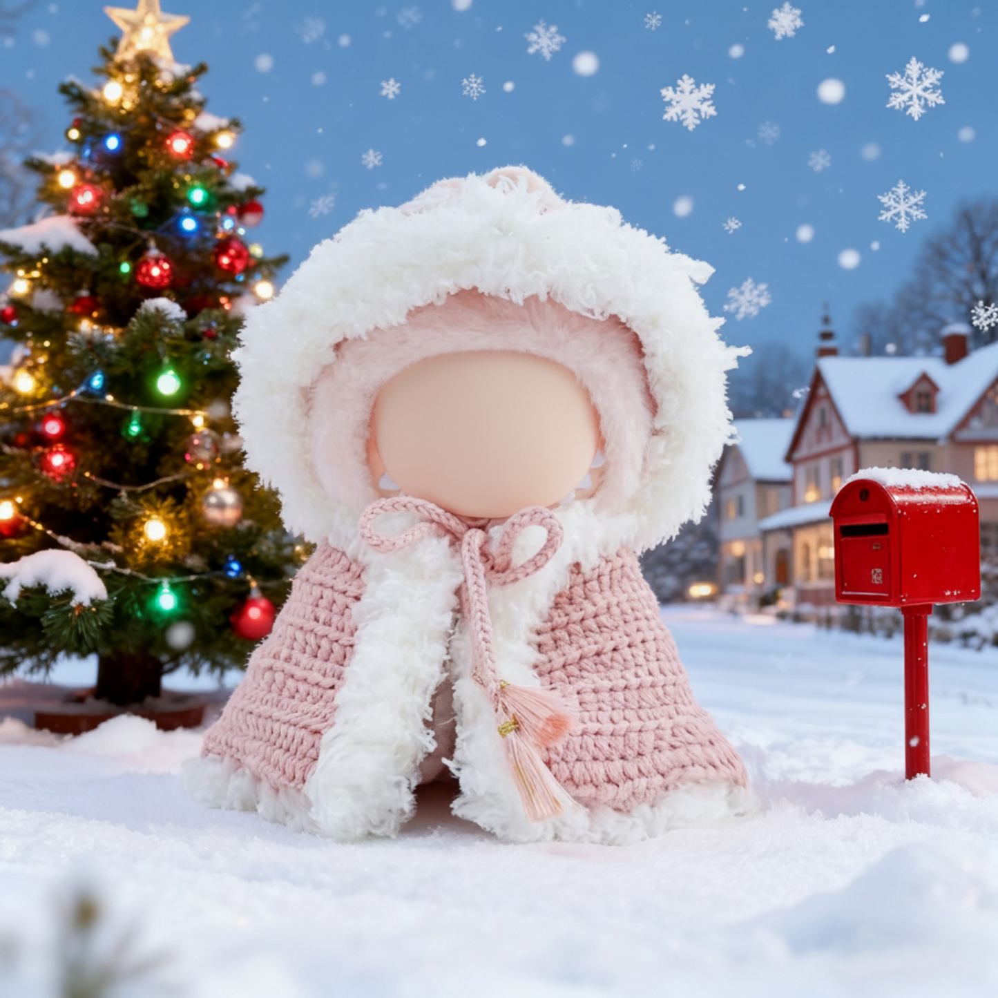 Yes.sister Handmade Crochet Labubu Doll Clothes - Snowy Story Series