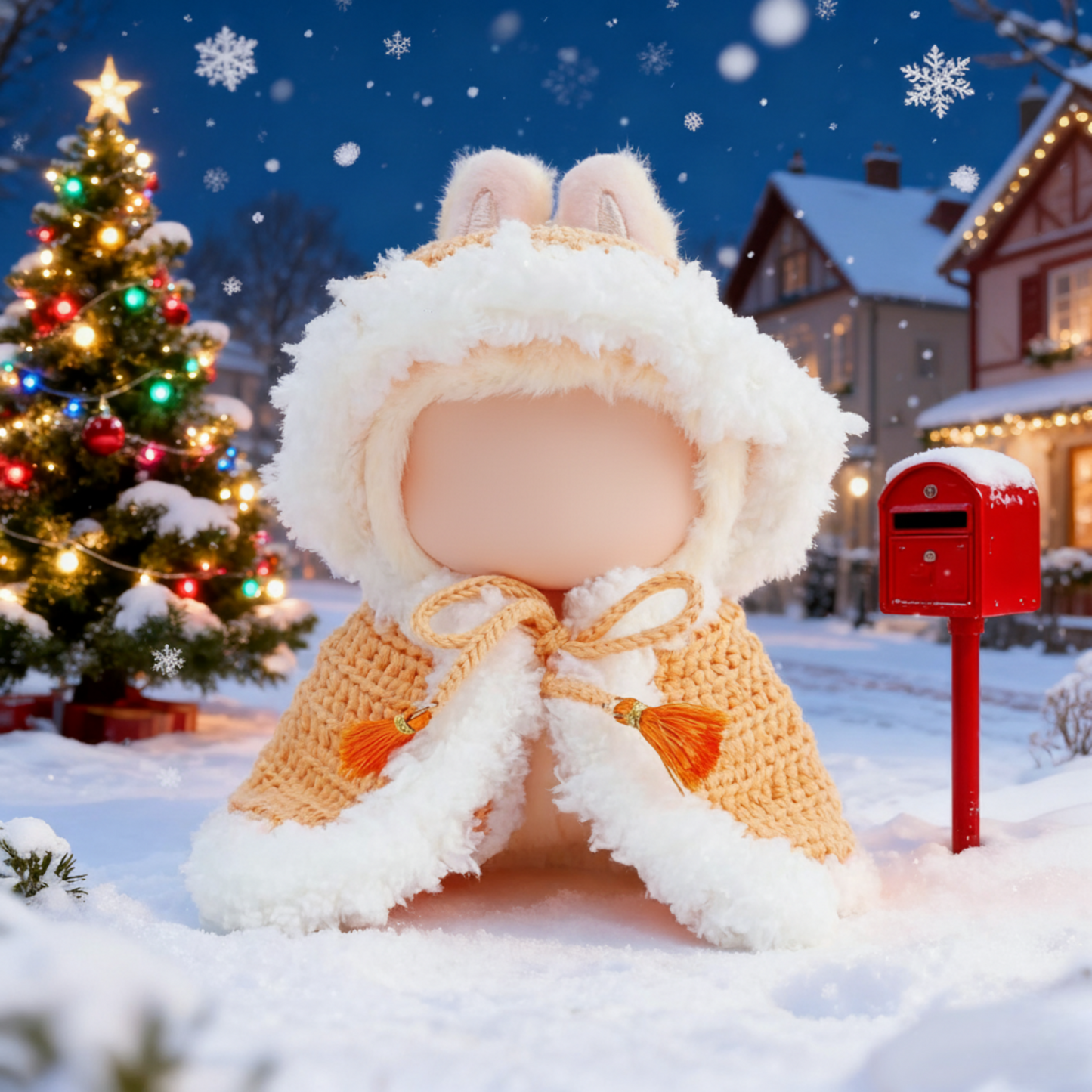 Yes.sister Handmade Crochet Labubu Doll Clothes - Snowy Story Series