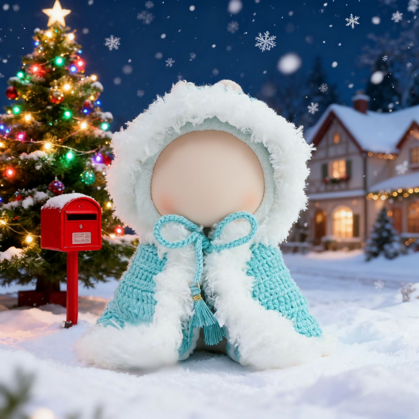 Yes.sister Handmade Crochet Labubu Doll Clothes - Snowy Story Series